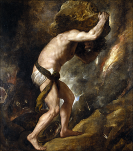 Sísifo, por Titan, quadro do Museu do Prado / via Wikipedia / CC